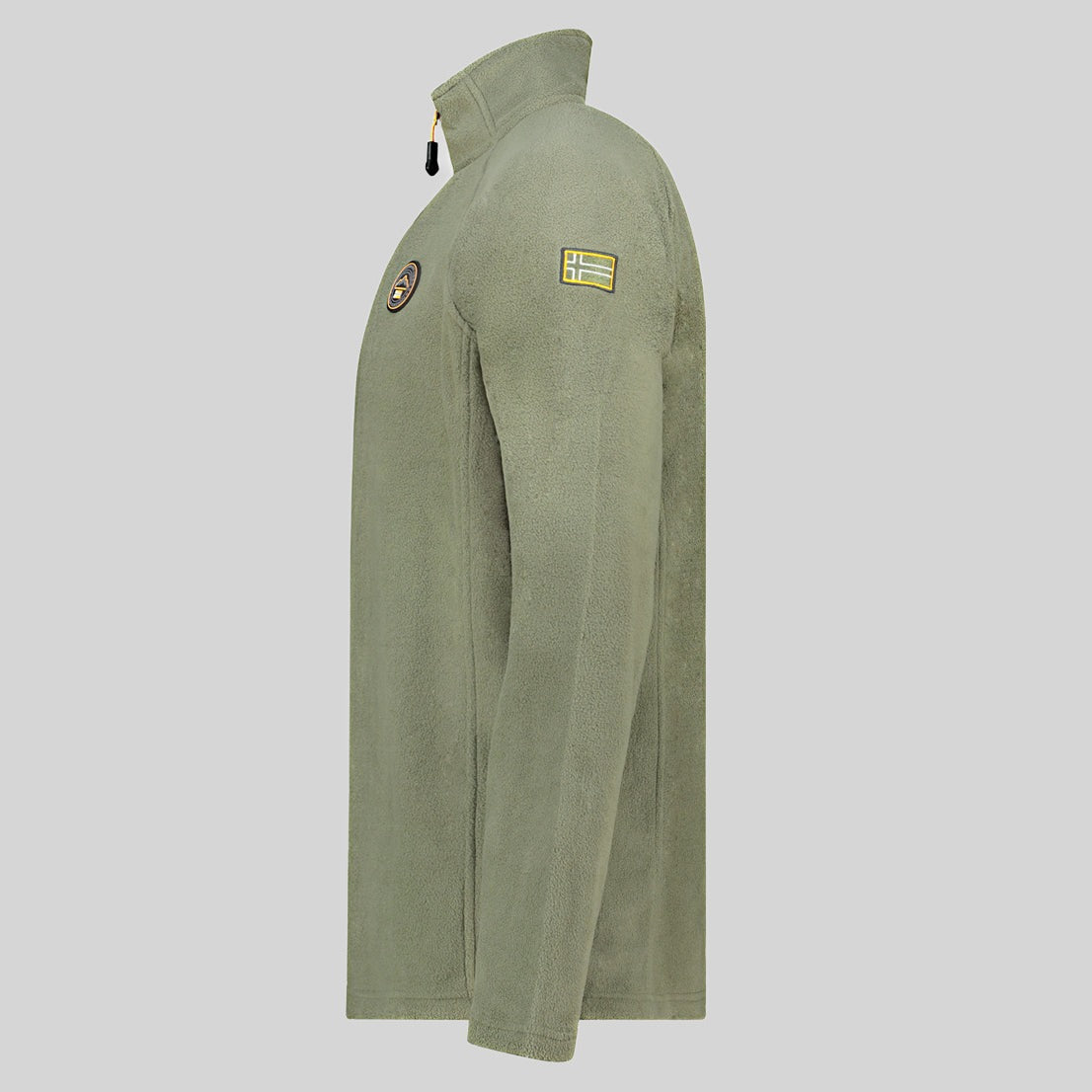 geographical-norway-tugim-hz-fleecepullover-herren-kaki-zip image 5