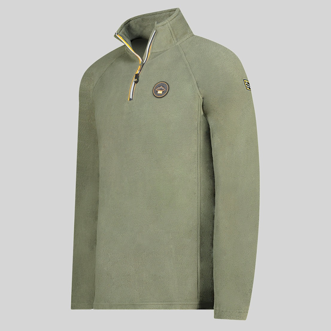 geographical-norway-tugim-hz-fleecepullover-herren-kaki-zip image 4