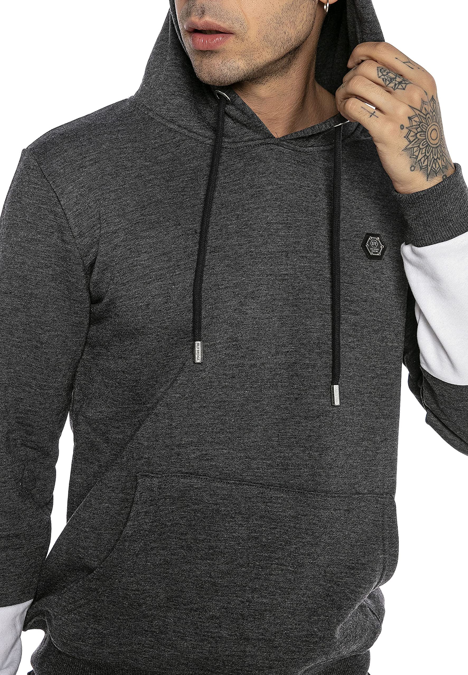 redbridge-hoodie-kapuzenpullover-herren-l-schwarz-baumwolle image 3