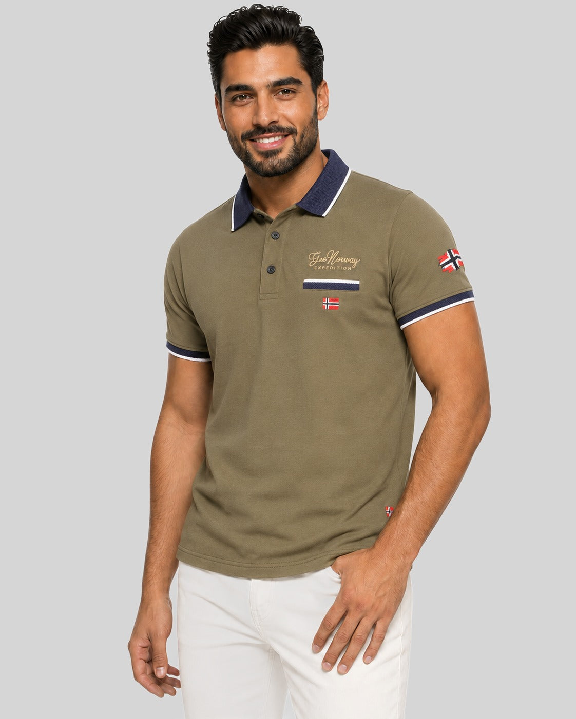 geographical-norway-kara-polo-herren-marine-baumwolle-kurzarm image 6