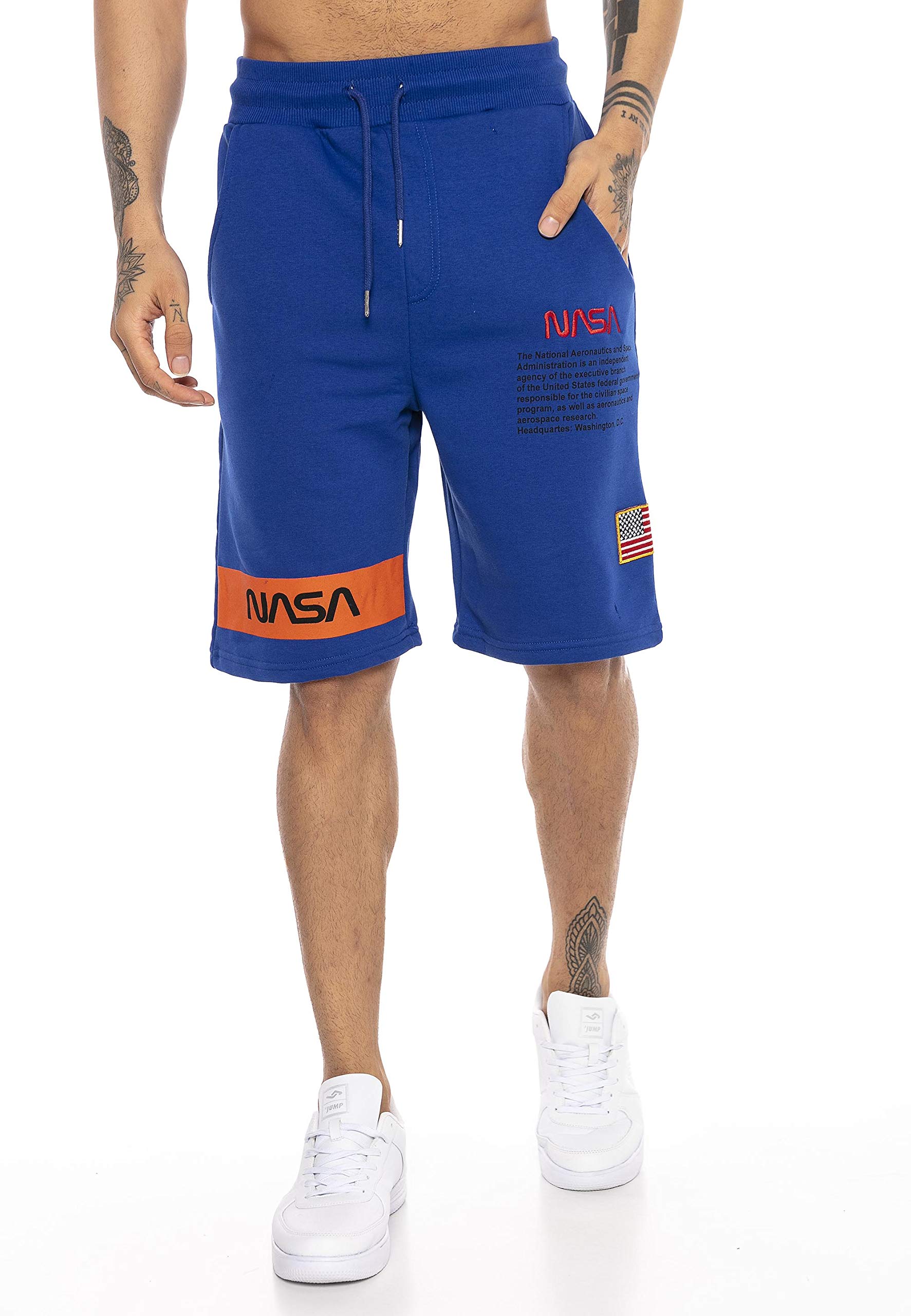 redbridge-shorts-herren-nasa-sweatshorts-kurz-anthrazit-baumwolle image 6