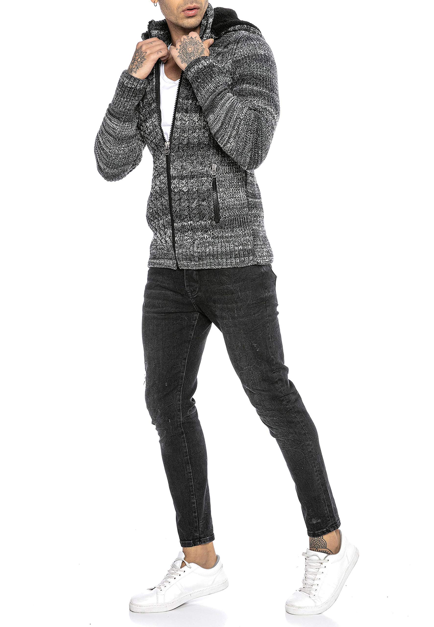 redbridge-cardigan-strickjacke-herren-mit-kapuze-rei-verschluss image 7