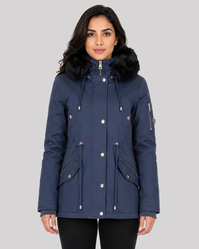 geographical-norway-boldina-parka-damen-marine-kunstfell image 1