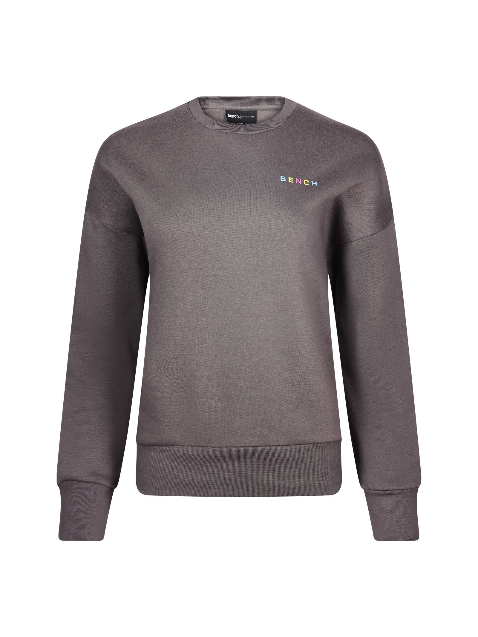 bench-janny-damen-sweatshirt-charcoal-logo-regular-fit image 1