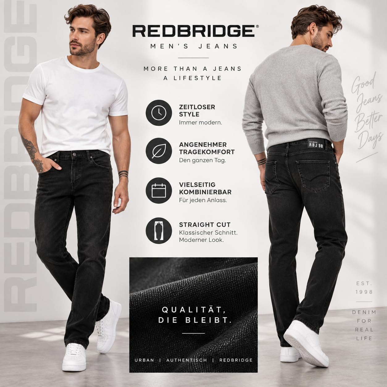 redbridge-jeans-straight-cut-denim-herrenjeans-blau image 7
