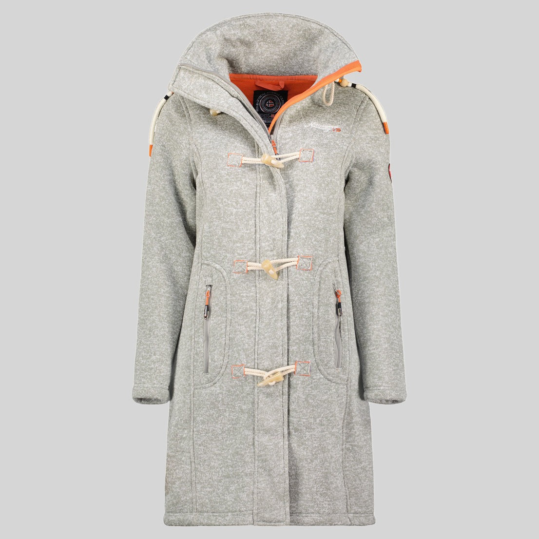 geographical-norway-tantastique-fleecejacke-damen-grau-kapuze image 5