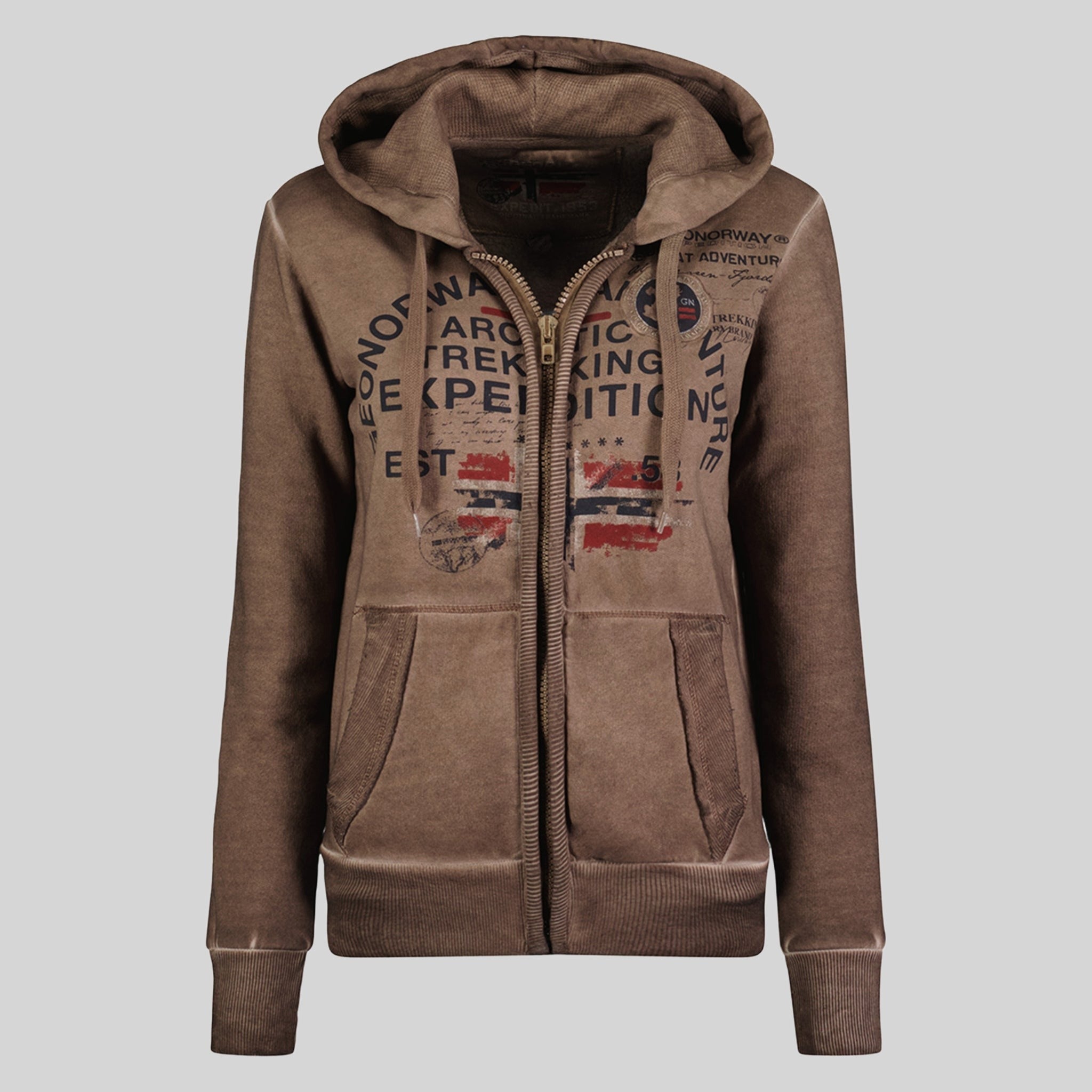geographical-norway-gergen-kapuzenjacke-damen-mit-rei-verschluss image 3
