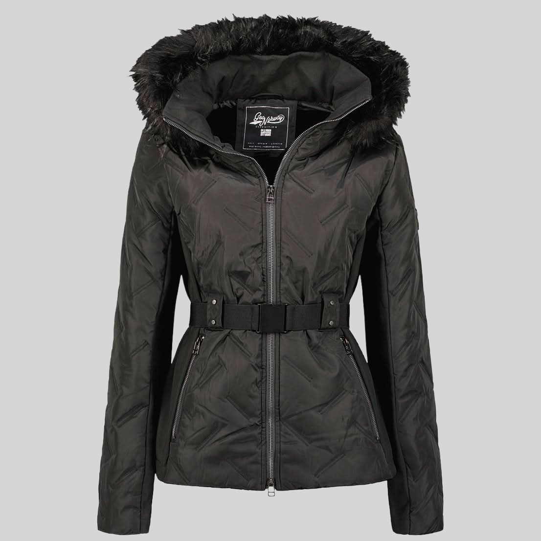 geographical-norway-barnir-damen-parka-schwarz-fellkapuze image 7