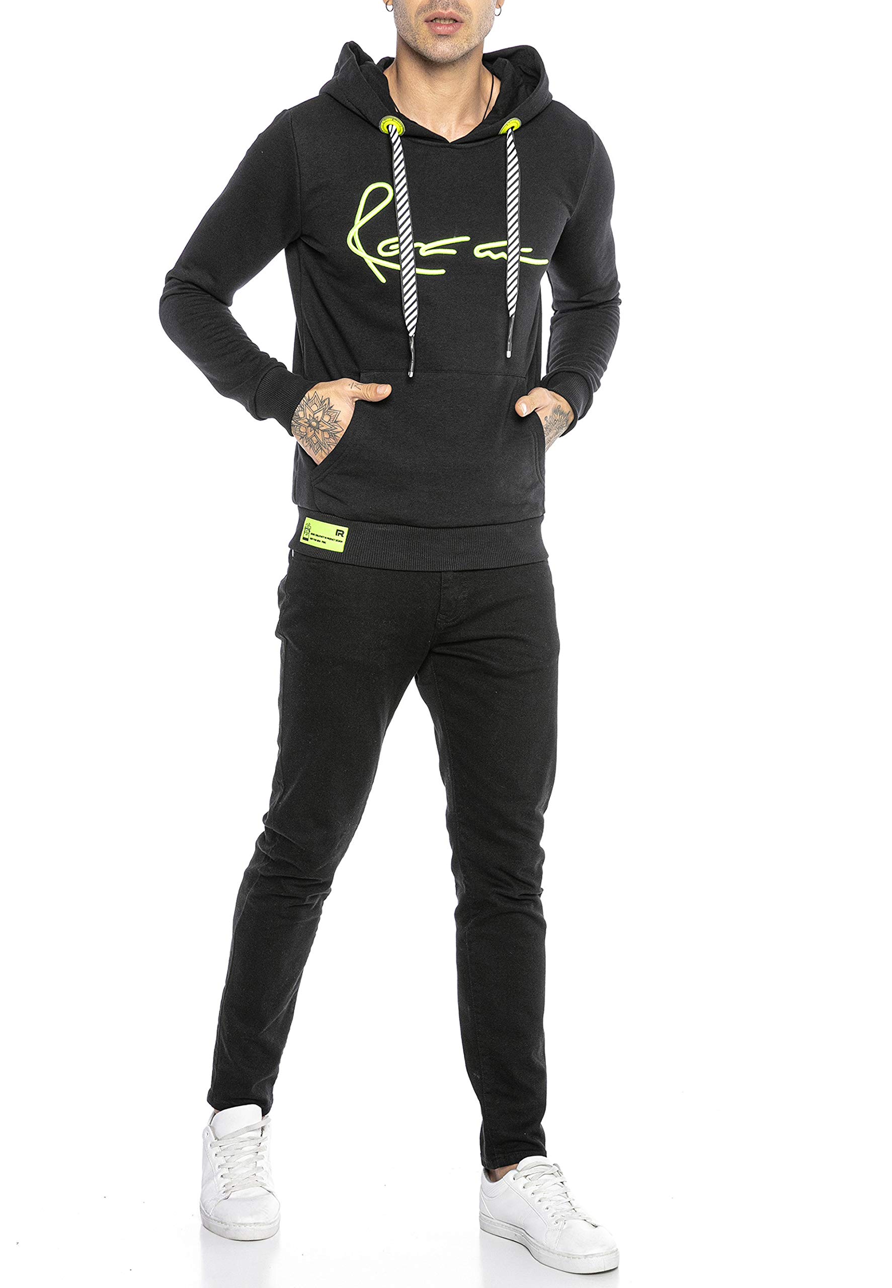 redbridge-hoodie-herren-neon-big-stitch-kapuze-gr-l image 8