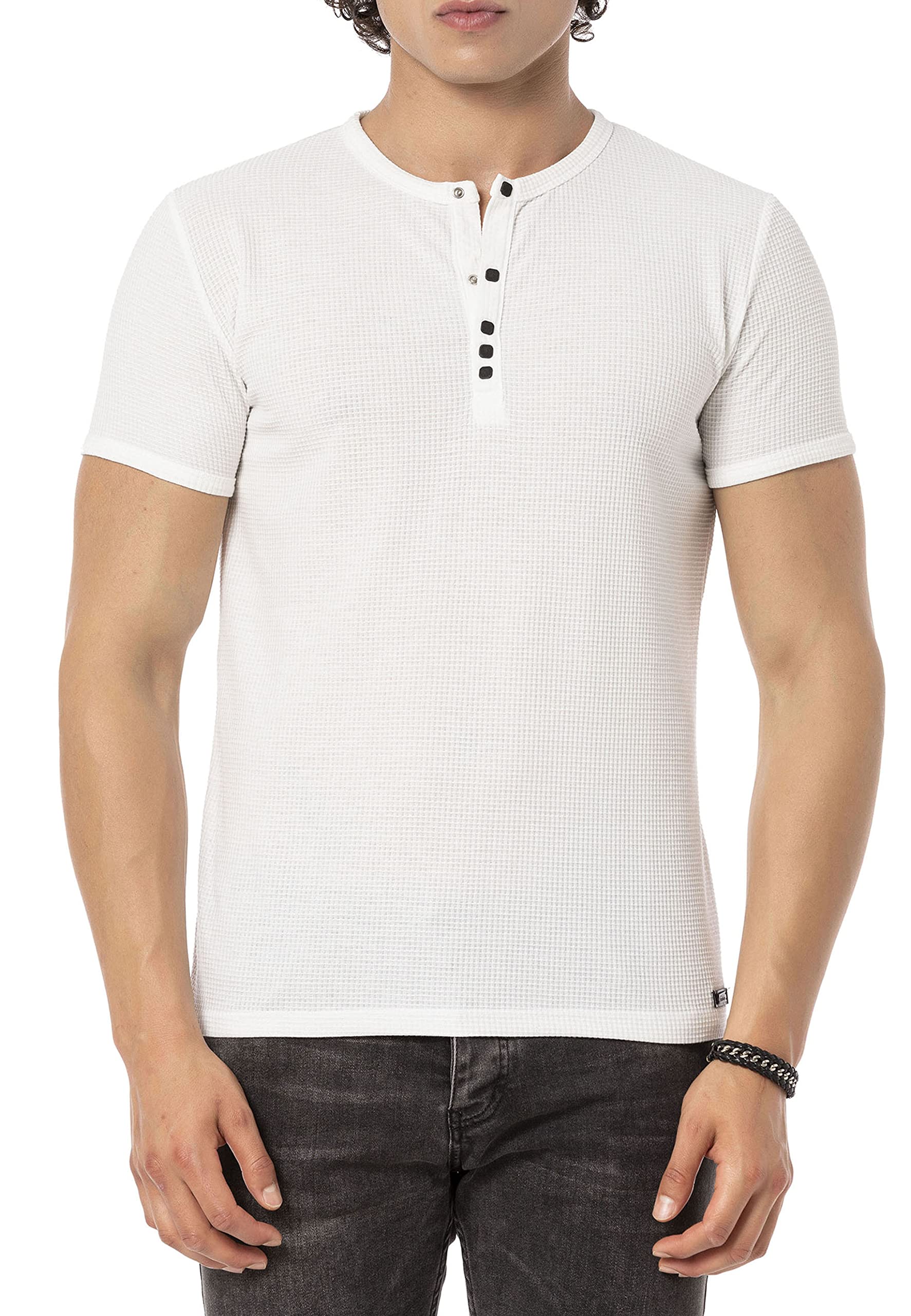 redbridge-struktur-t-shirt-herren-kurzarm-premium-casual image 1