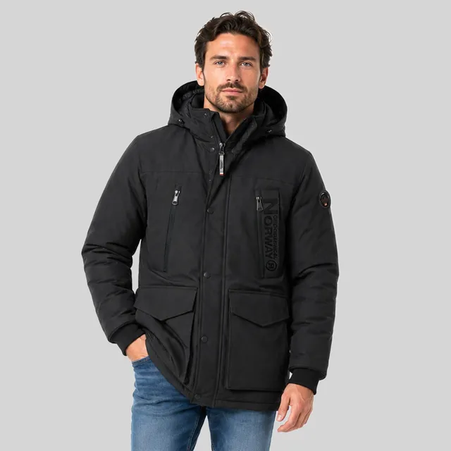 geographical-norway-bordiga-parka-herren-schwarz-mit-kapuze image 1