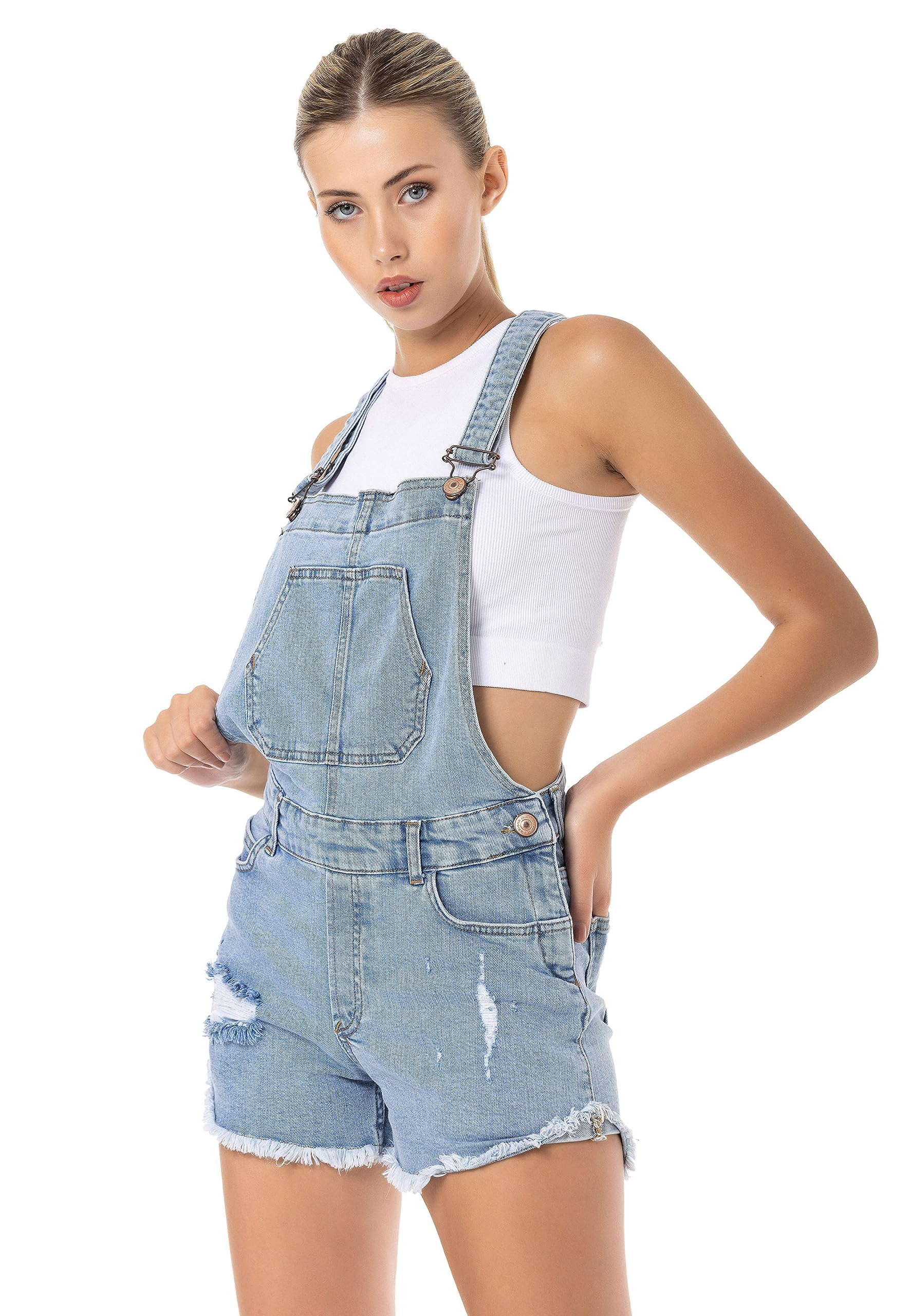 redbridge-latzhose-damen-denim-jeans-overall-blau image 3