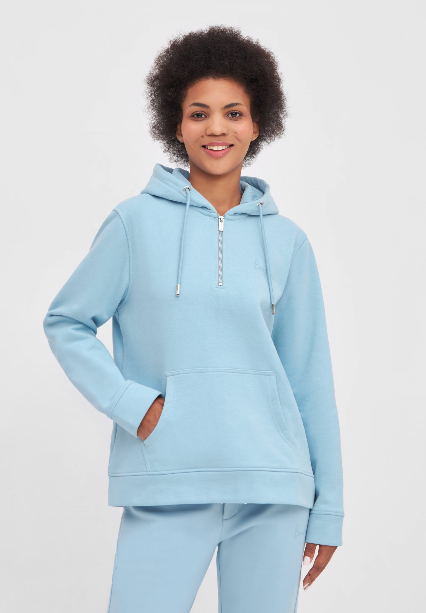 bench-saramo-hoodie-damen-pristine-halfzip-baumwolle image 2