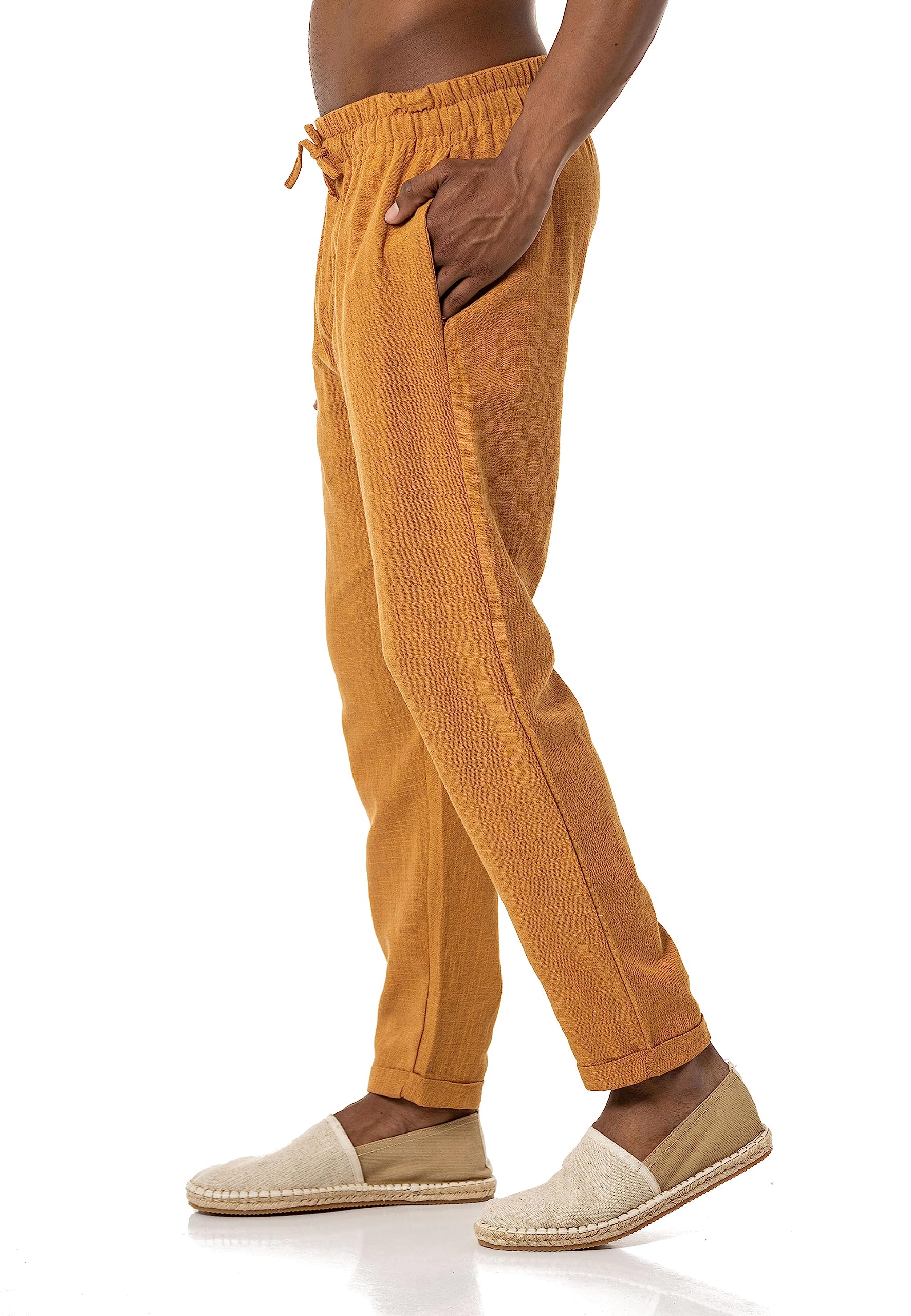 redbridge-leinenhose-freizeithose-herren-schwarz-baumwolle image 3