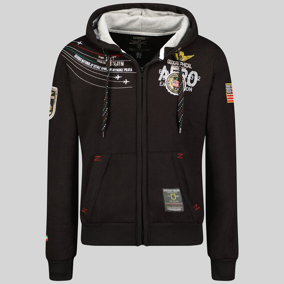 geographical-norway-faero-herren-hoodie-schwarz-mit-logos image 6
