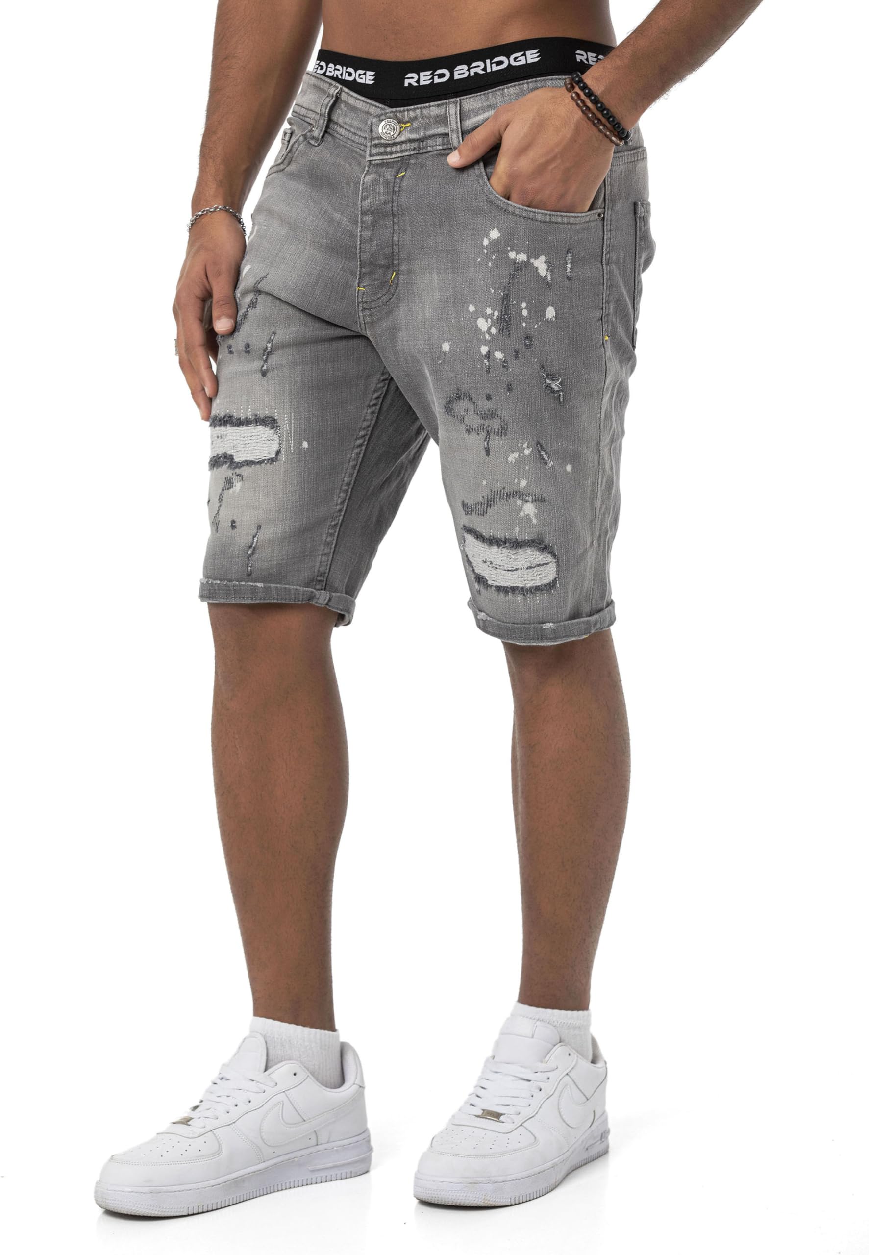 redbridge-m4896-jeans-shorts-herren-denim-destroyed image 2