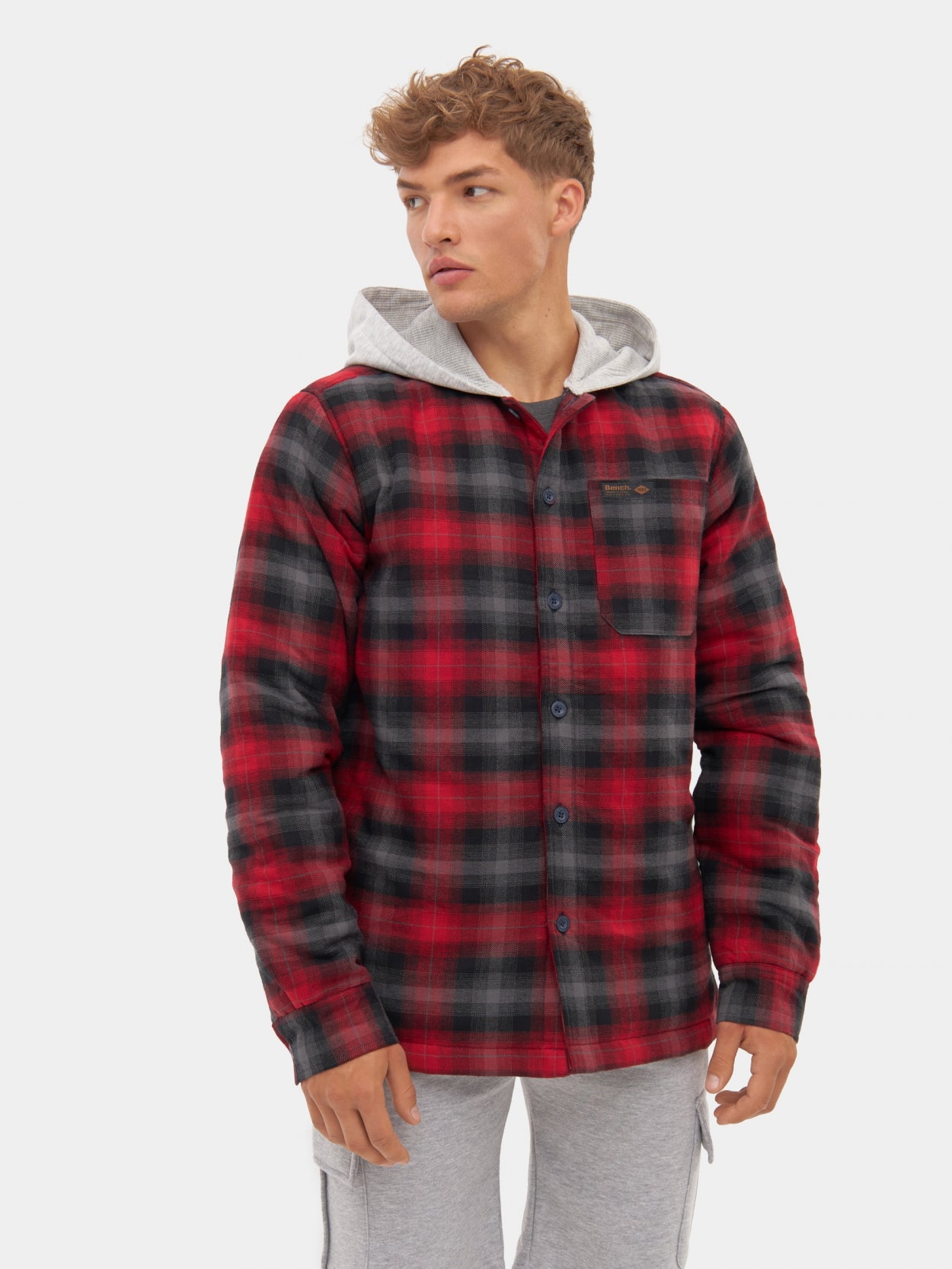 bench-sheppard-herren-karohemd-navy-check-flanell image 2