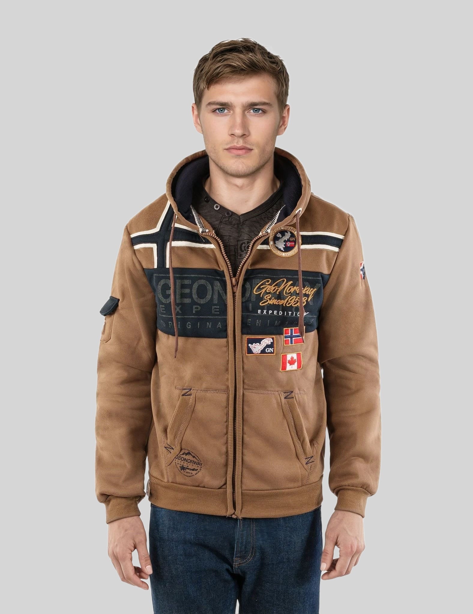 geographical-norway-garadock-hoodie-herren-schwarz-zip image 6