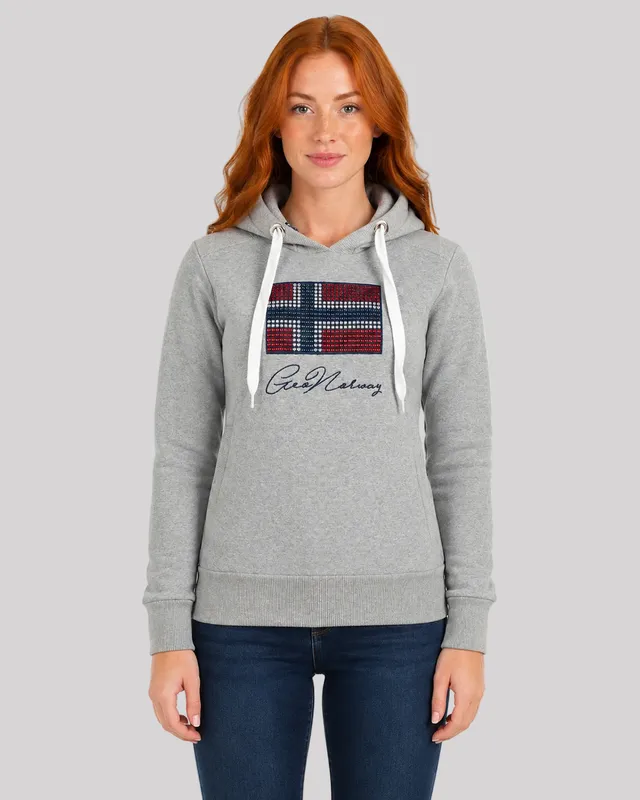 geographical-norway-goisette-hoodie-hellgrau-mit-kapuze-damen image 1
