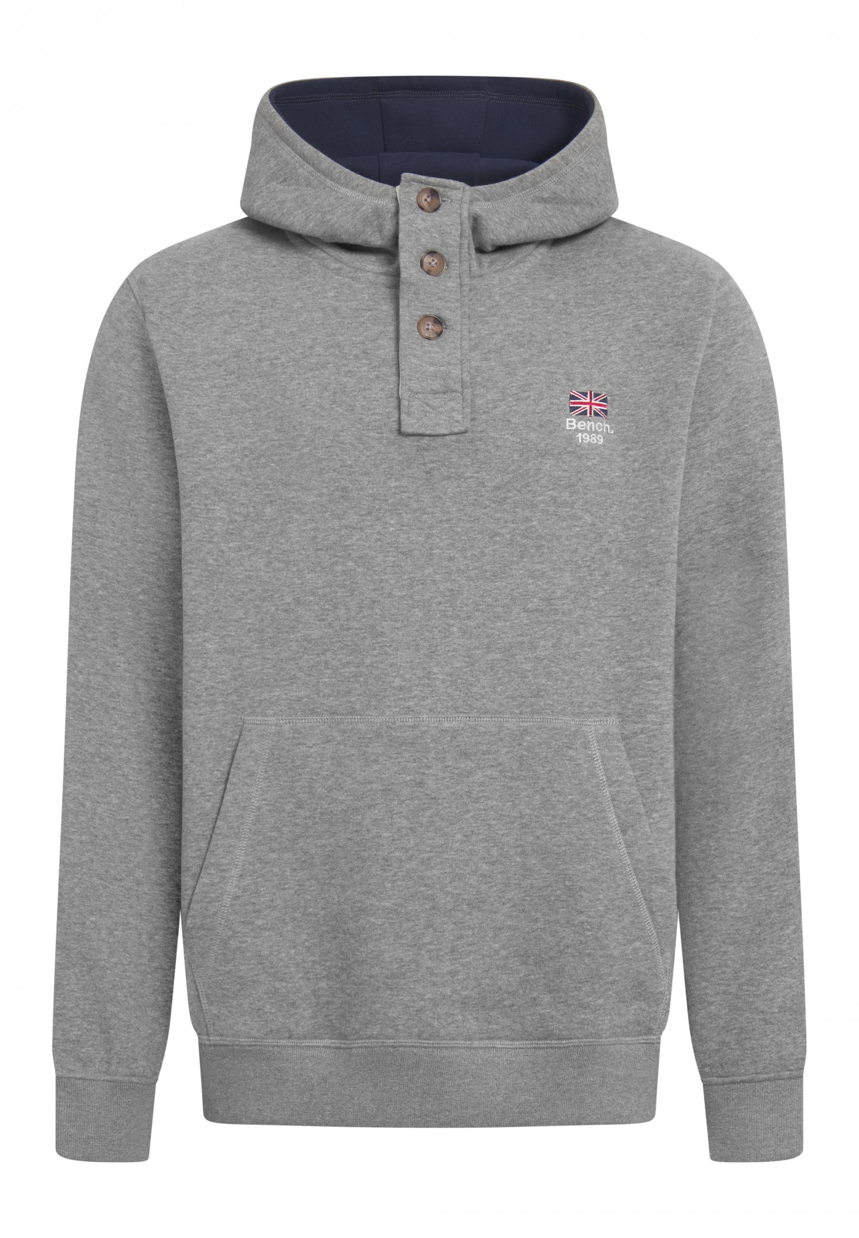 bench-kalmar-hoodie-herren-maritime-blue-knopfleiste image 1