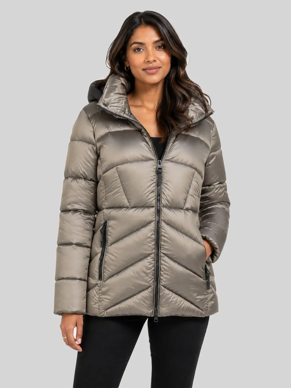 geographical-norway-blanche-short-blouson-hellgrau-winterjacke-kurz image 1
