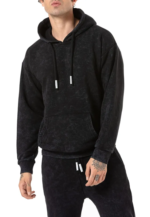 redbridge-pullover-batik-hoodie-herren-blau-l-mit-kapuze image 1