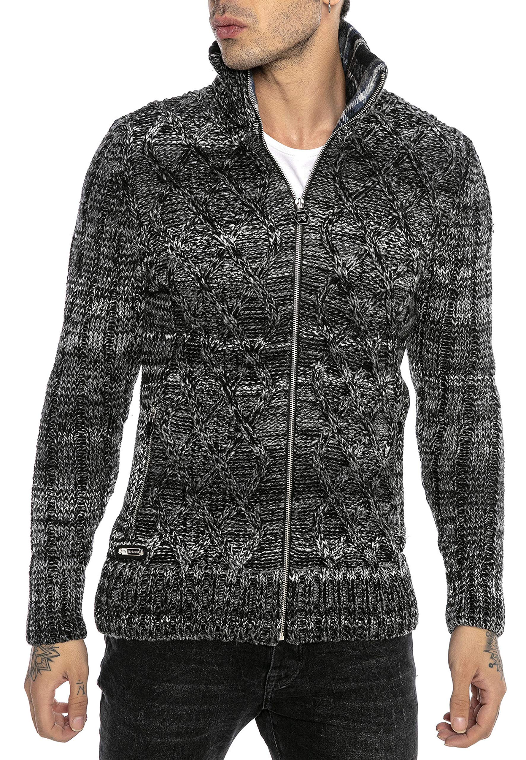 redbridge-strickjacke-cardigan-stehkragen-rei-verschluss image 1