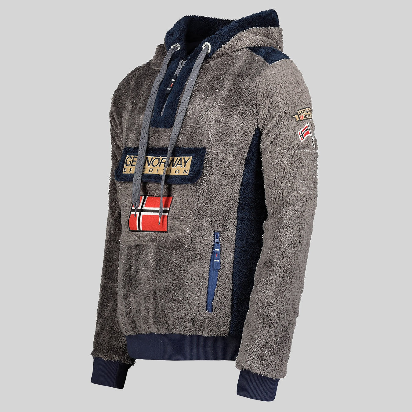 geographical-norway-gymclass-sherco-herren-fleecejacke-schwarz-kapuze-rei-versch image 3