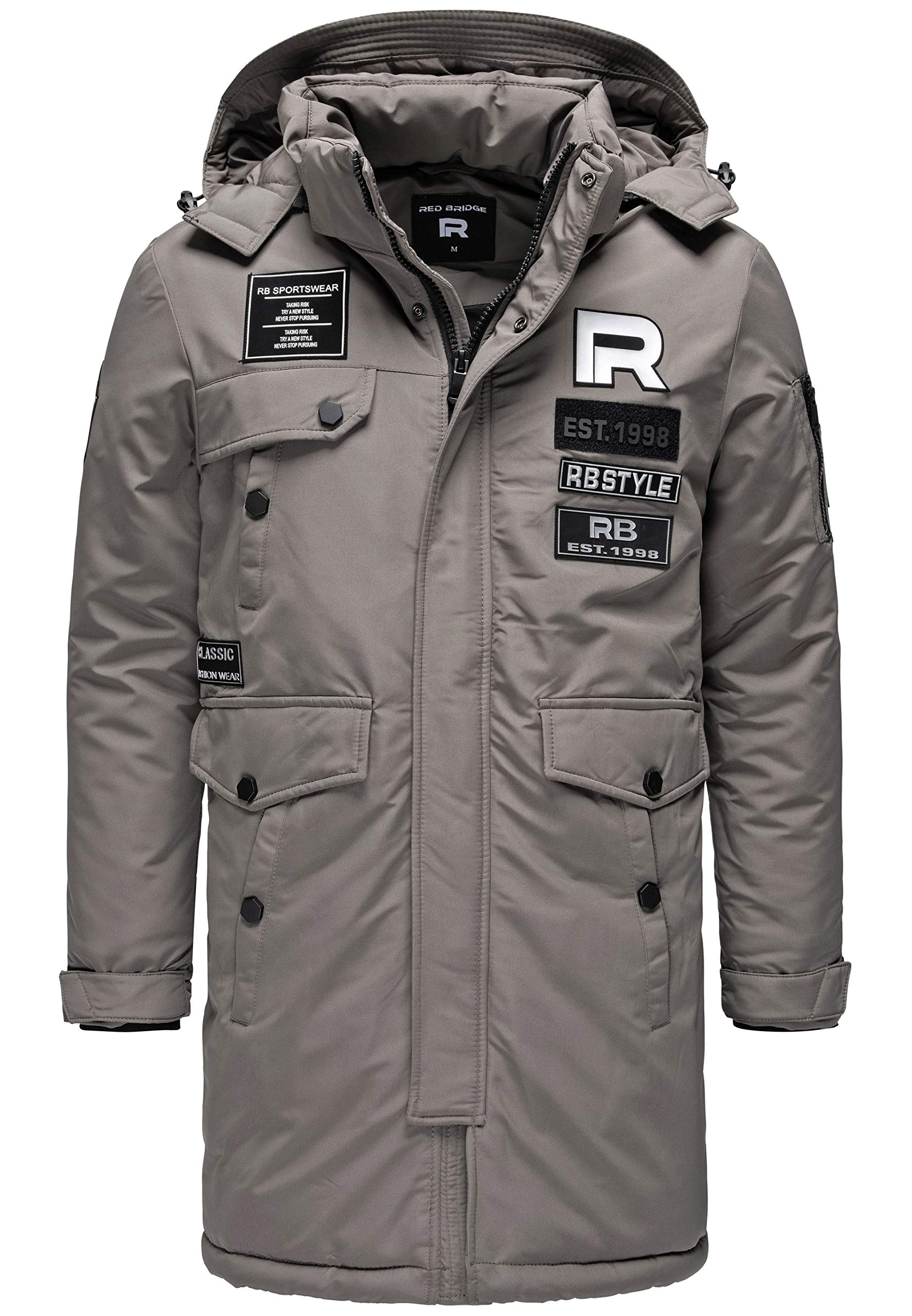 redbridge-rb-parka-winterjacke-herren-schwarz-mit-kapuze image 1