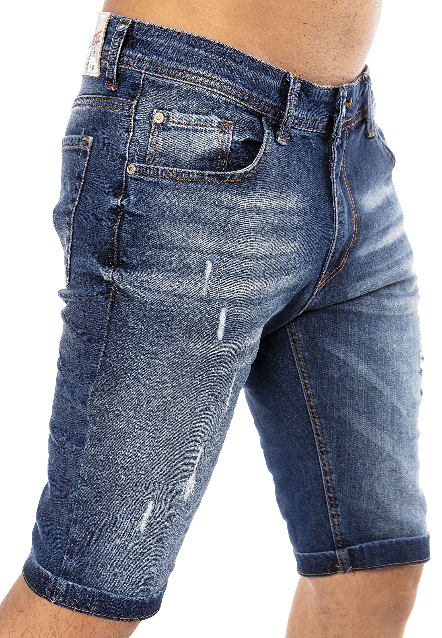 redbridge-shorts-jeans-shorts-denim-blau-28w-destroyed image 2