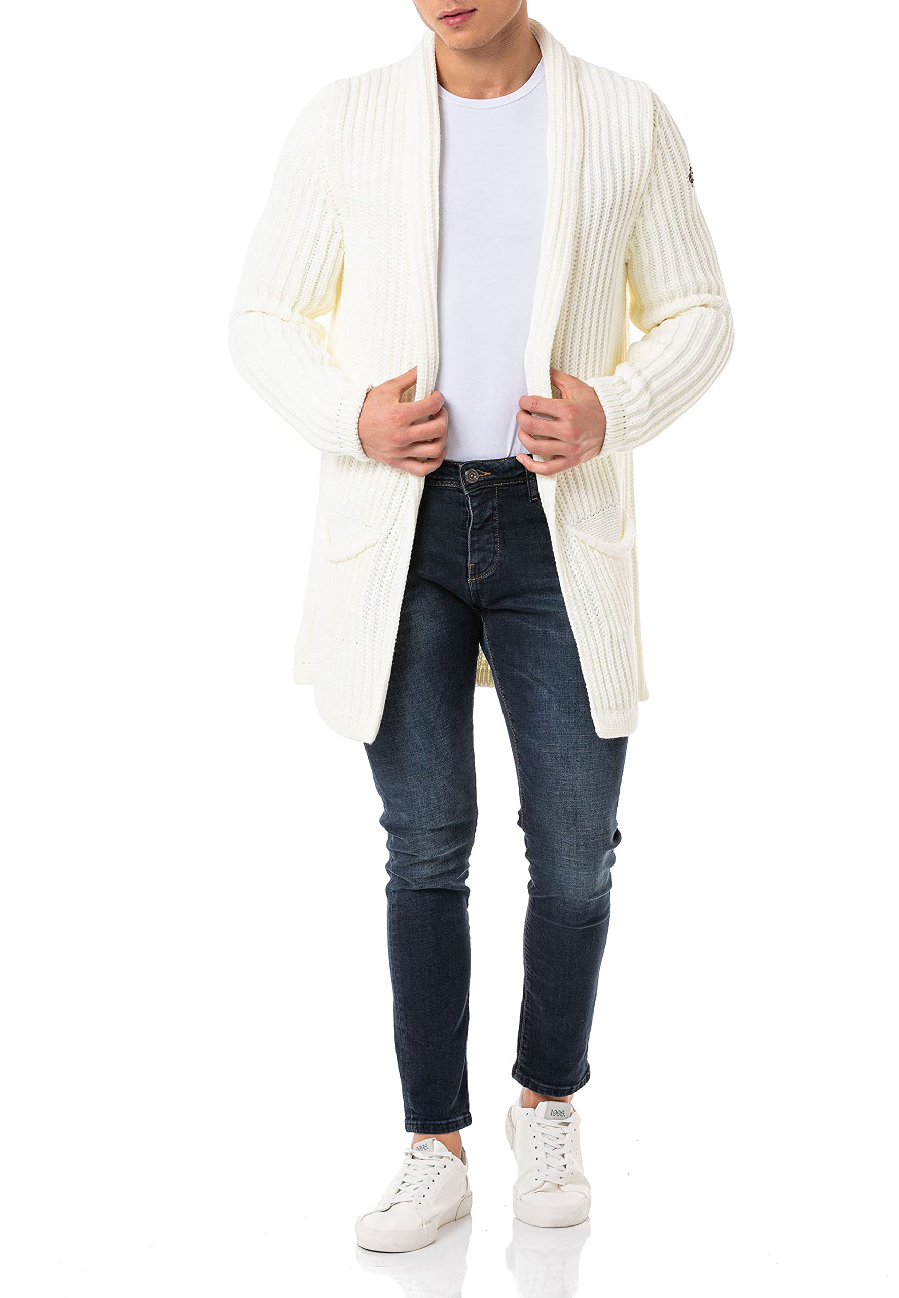 redbridge-cardigan-strickjacke-herren-long-cut-knopf image 7
