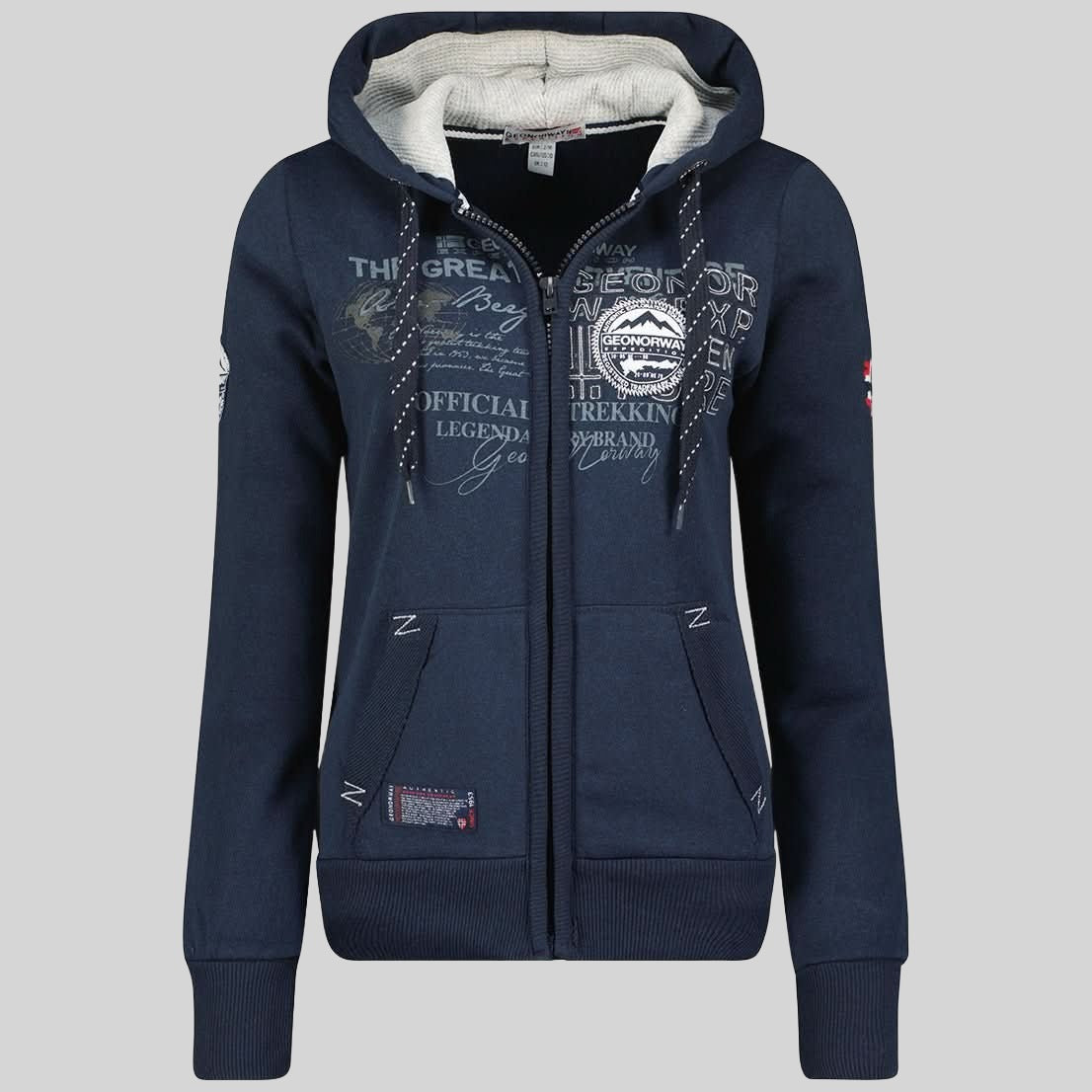 geographical-norway-goresun-hoodie-damen-marine-kapuze image 1