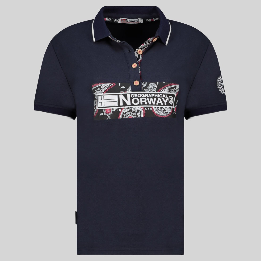 geographical-norway-kesley-damen-polo-koralle-kurzarm-baumwolle image 7