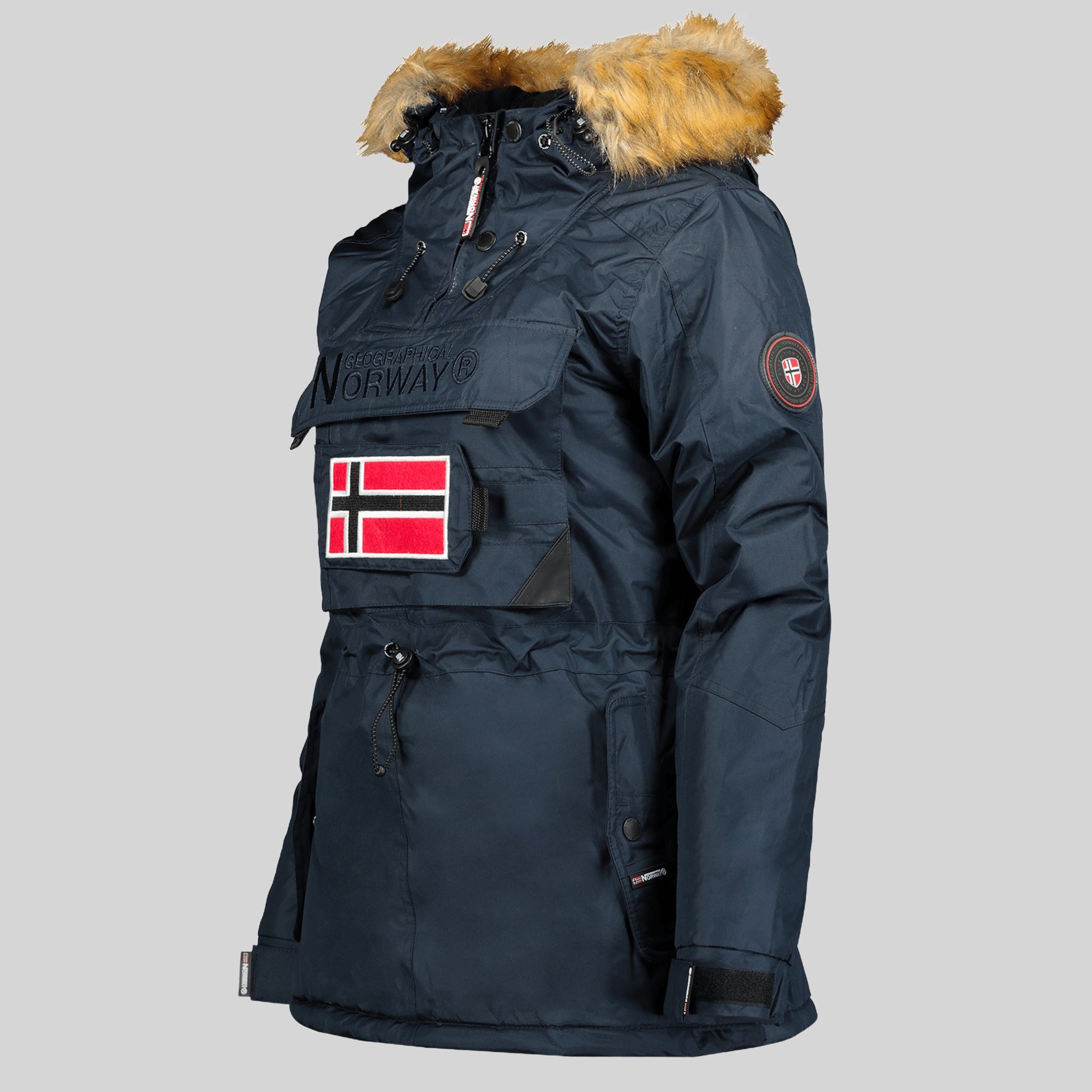 geographical-norway-bulle-parka-schwarz-fell-damen image 7