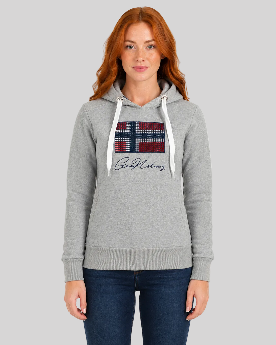 geographical-norway-goisette-hoodie-hellgrau-mit-kapuze-damen image 1