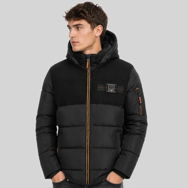 geographical-norway-clertex-herren-steppjacke-schwarz-kapuze image 1