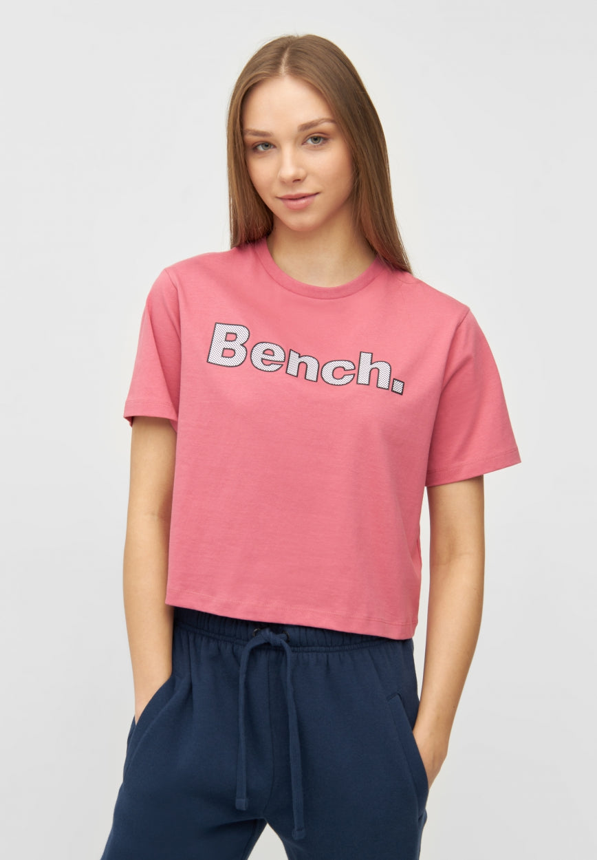 bench-kay-damen-t-shirt-cropped-brightrose-aus-baumwolle image 2