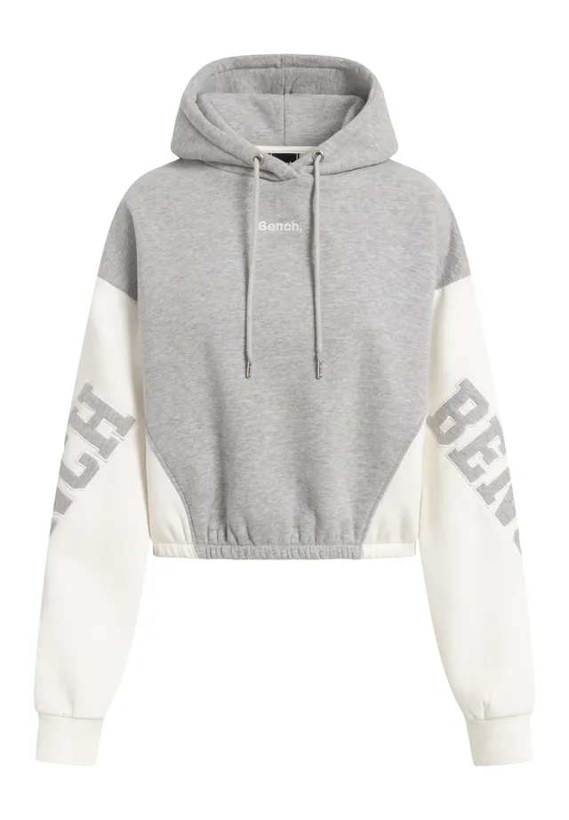 bench-livia-hoodie-damen-cropped-grau-baumwolle image 1