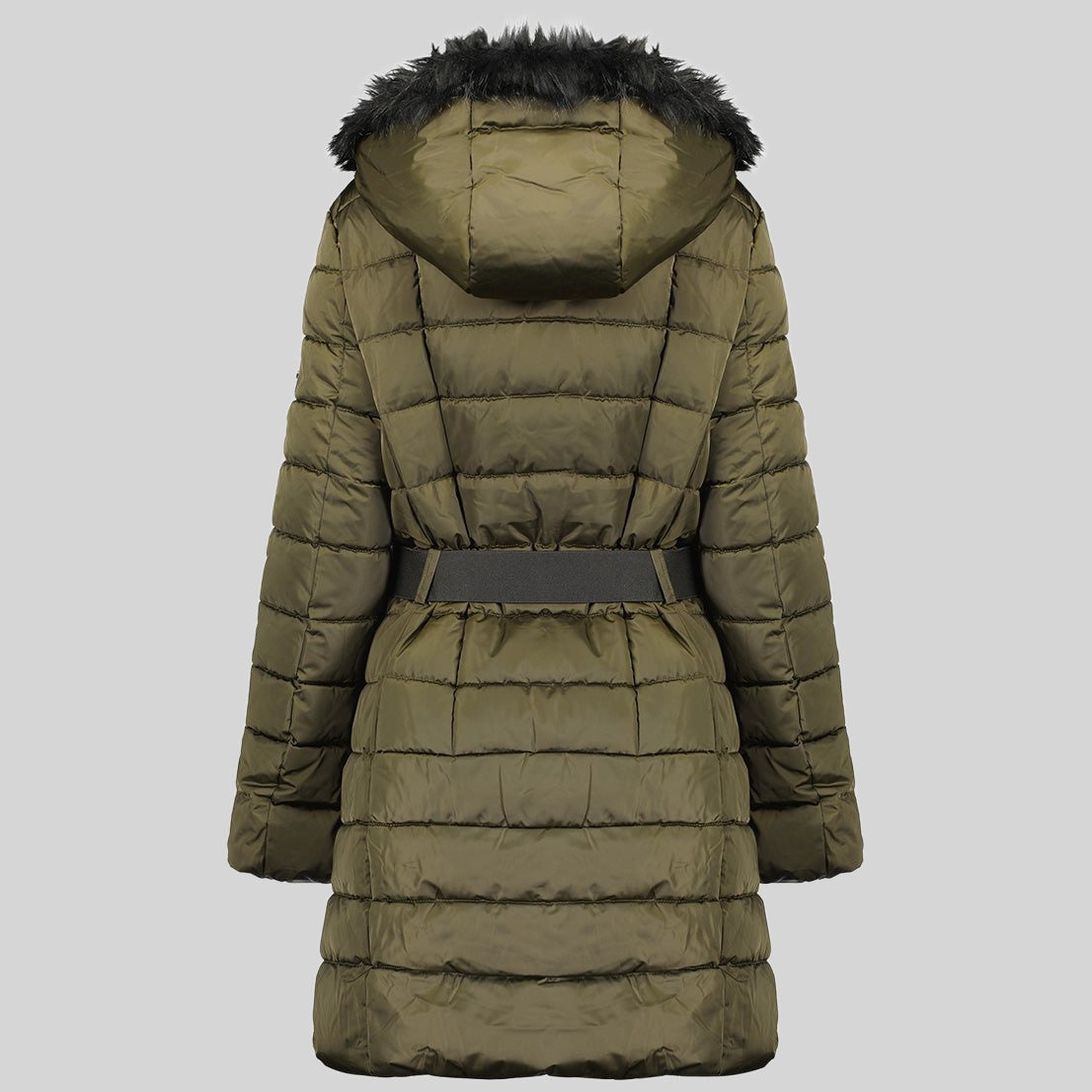 geographical-norway-anemone-damen-parka-winterjacke-kaki-fellkapuze image 2
