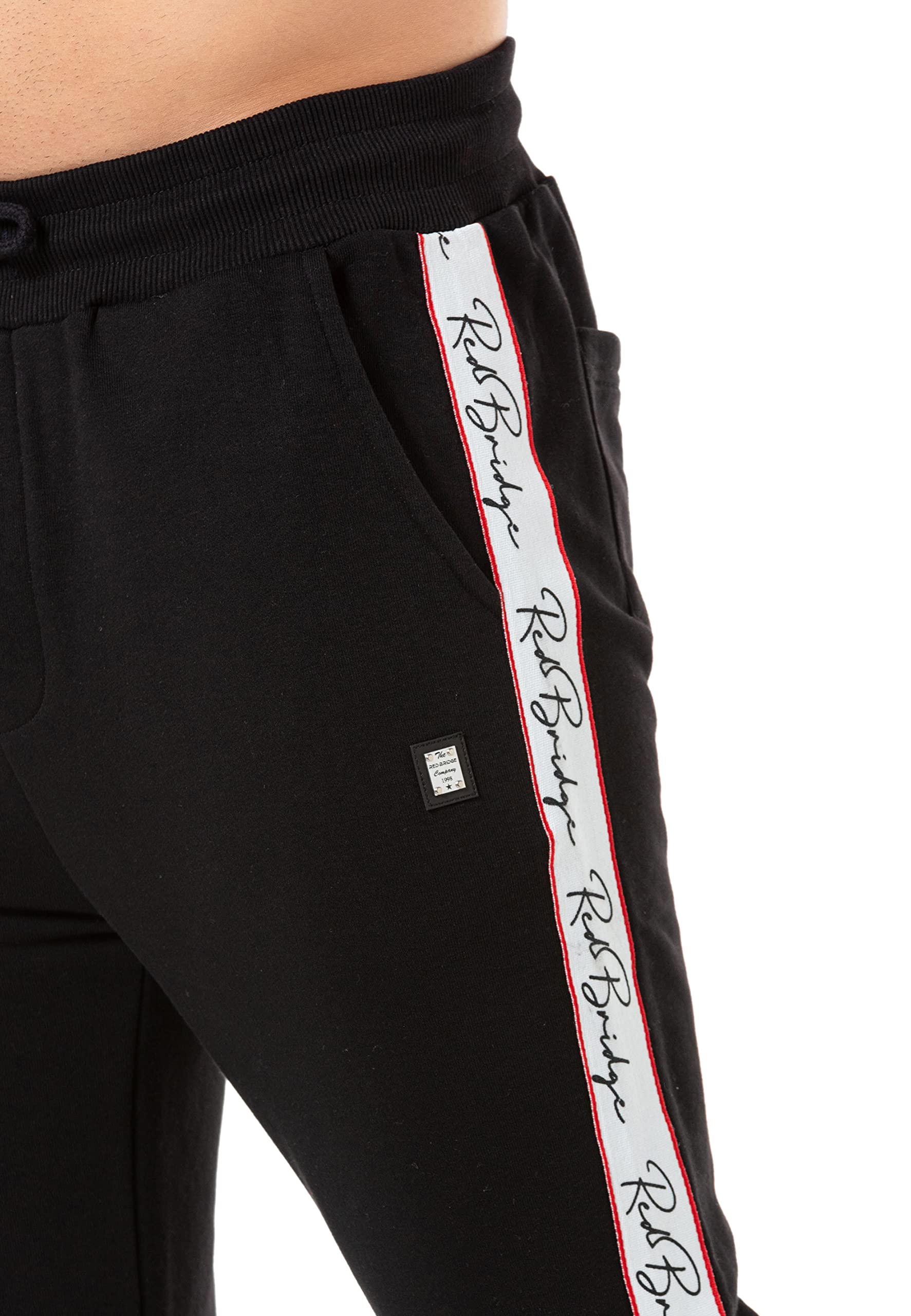 redbridge-hosen-jogginghose-sweatpants-schwarz-l-mit-streifen image 7