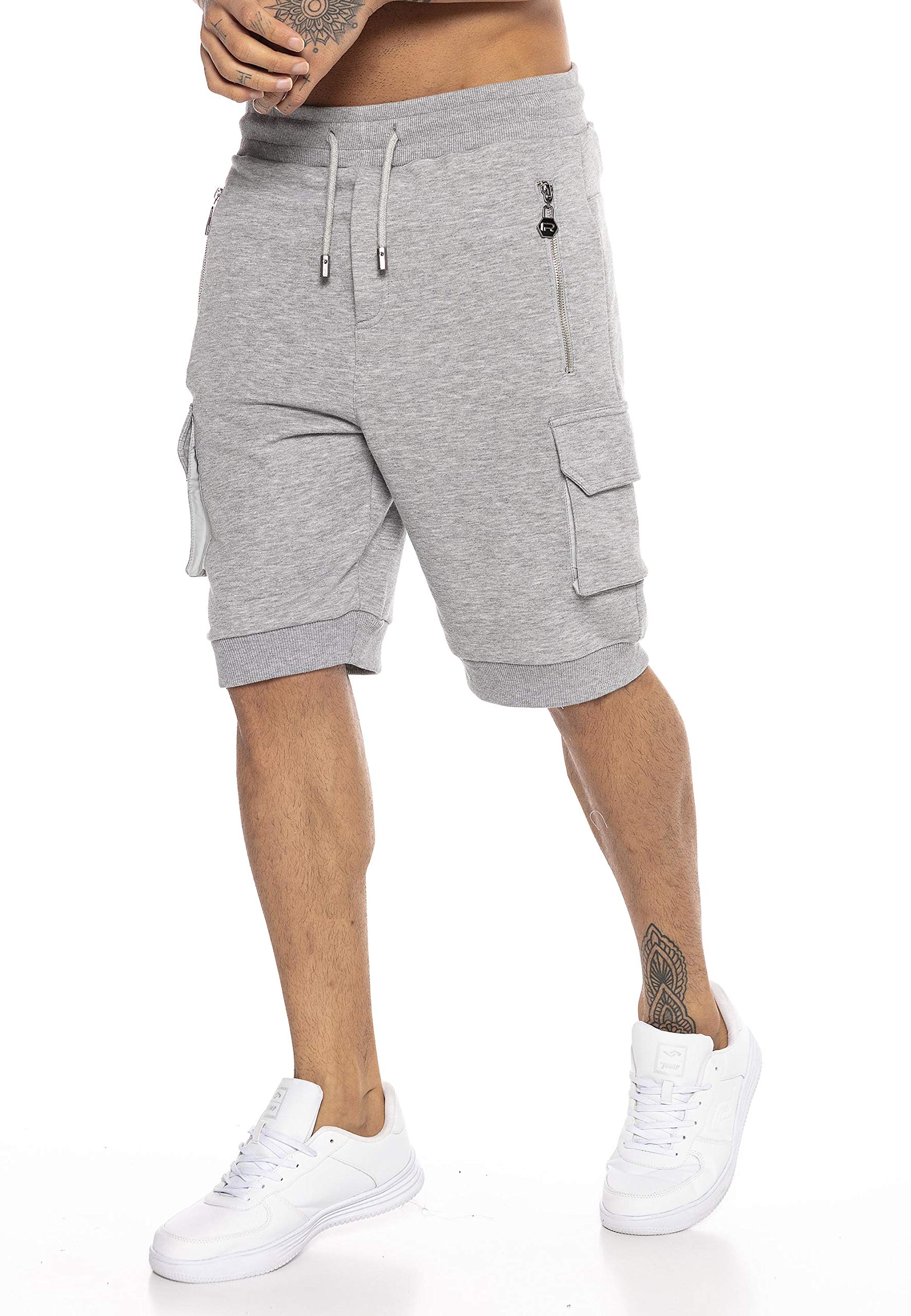 redbridge-shorts-herren-cargoshorts-sweat-schwarz-bermuda image 2
