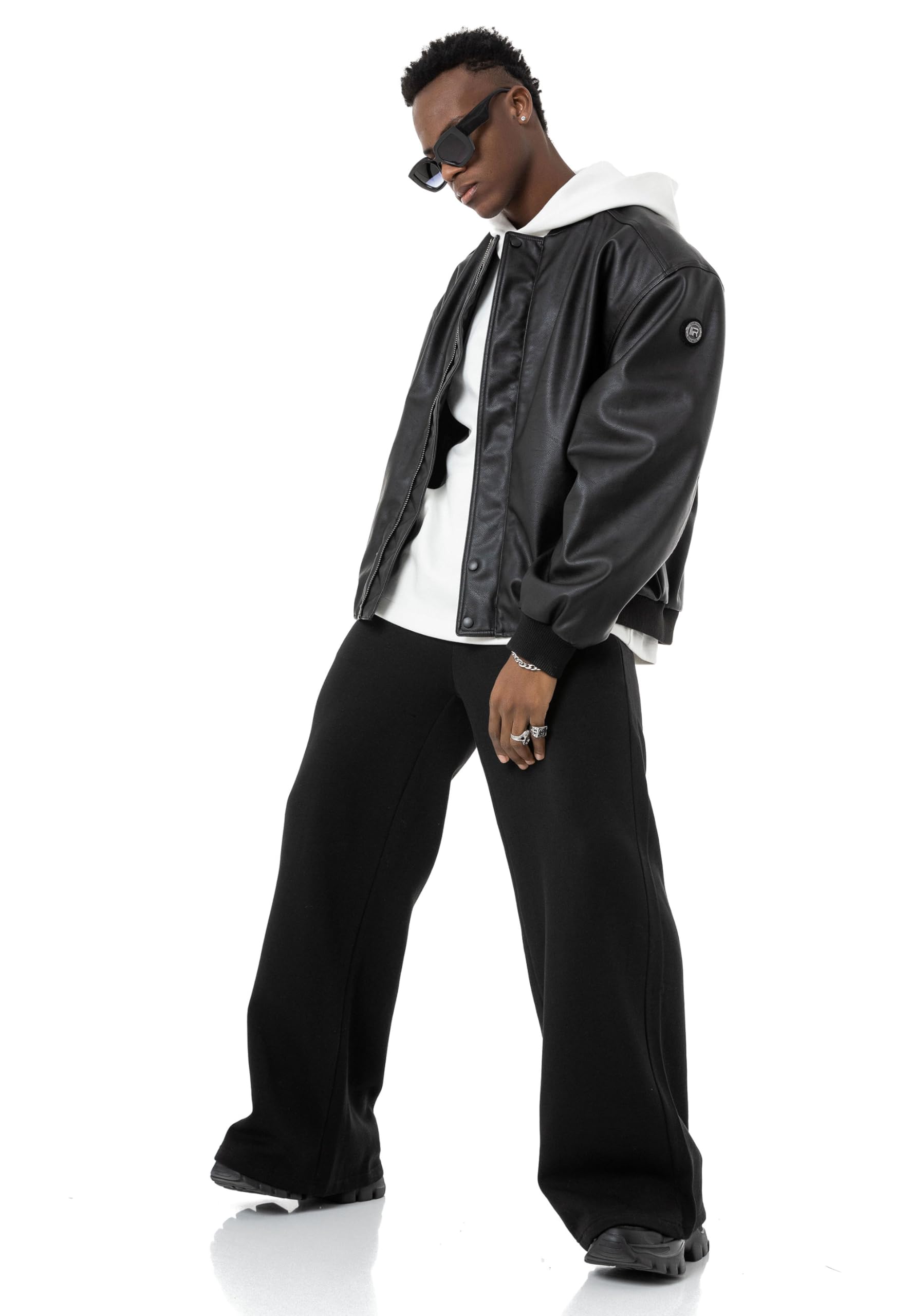 redbridge-bomberjacke-leder-oversize-xxl-schwarz-kunstleder image 8