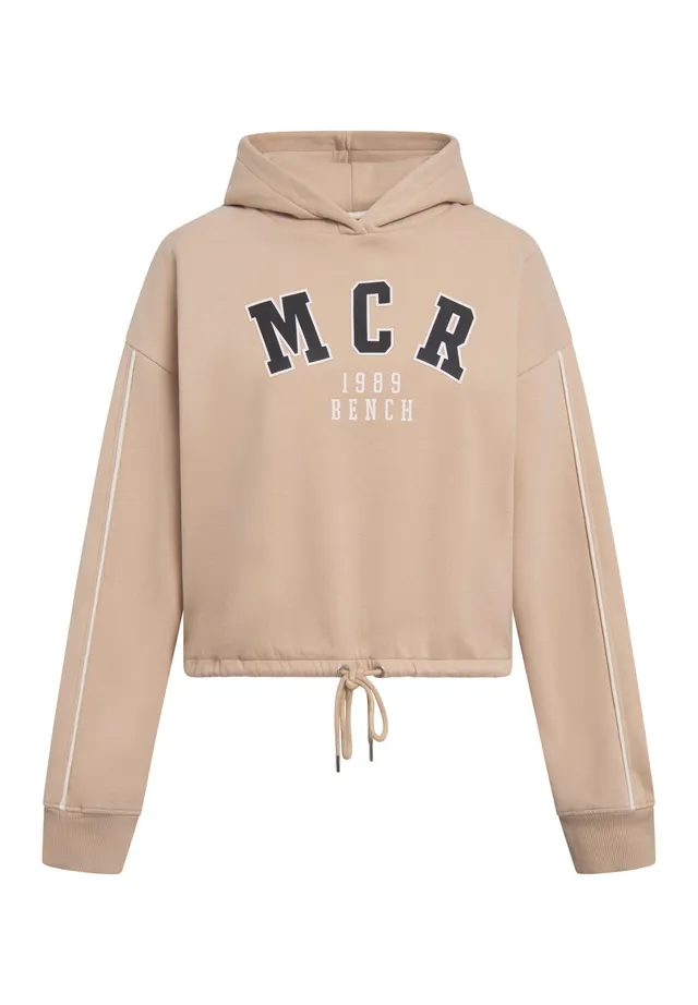 bench-vimmerby-hoodie-damen-beige-cropped-mit-logo image 1