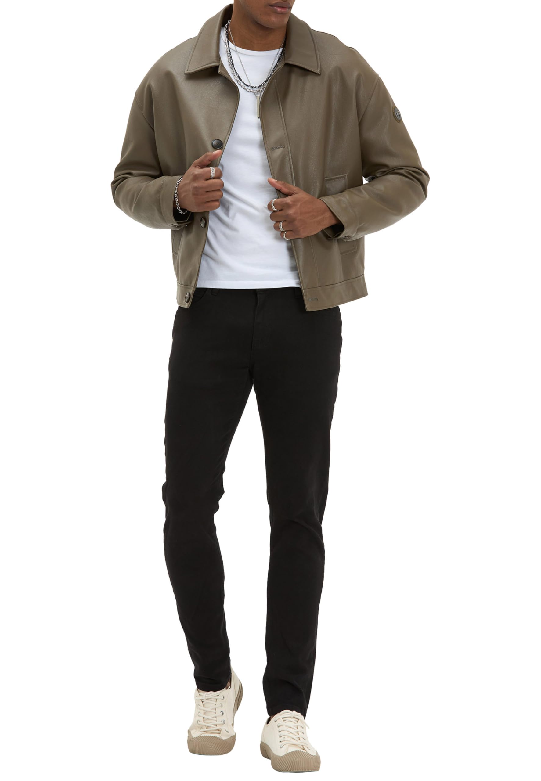 redbridge-kunstlederjacke-herren-oversized-knopf-schwarz-xl image 5
