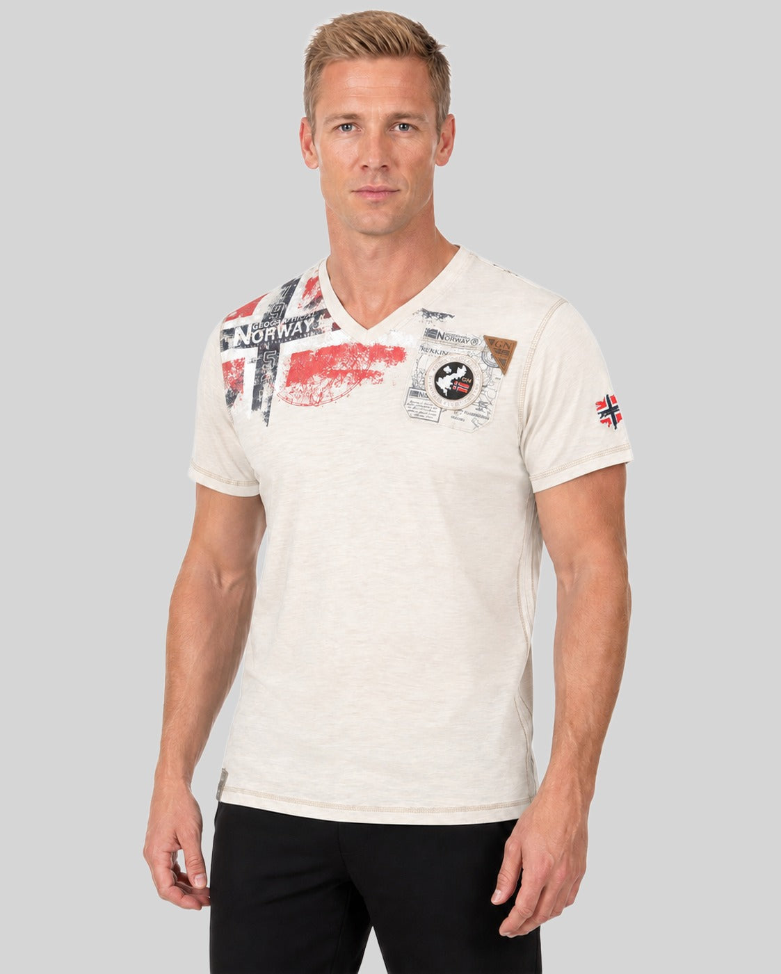 geographical-norway-jamo-herren-t-shirt-blau-baumwolle-print image 6