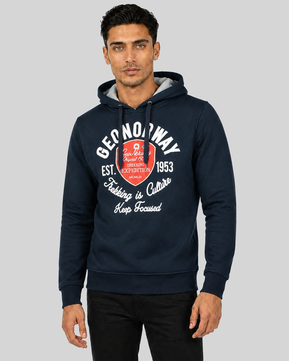 geographical-norway-garlon-hoodie-herren-kaki-mit-print image 6