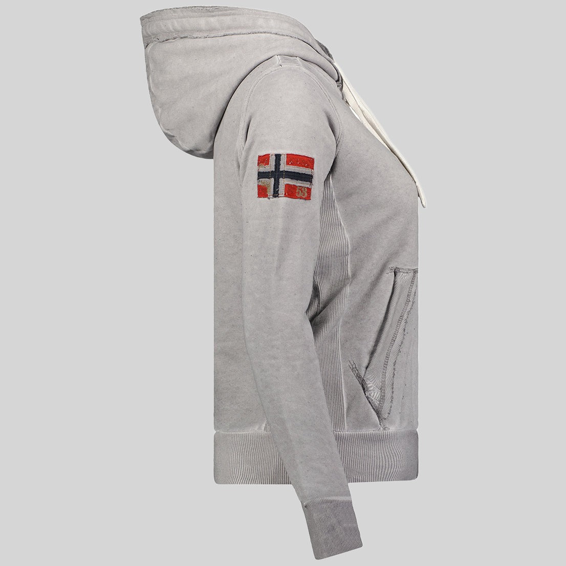 geographical-norway-gexcellence-damen-hoodie-hellgrau-sweatshirt image 4