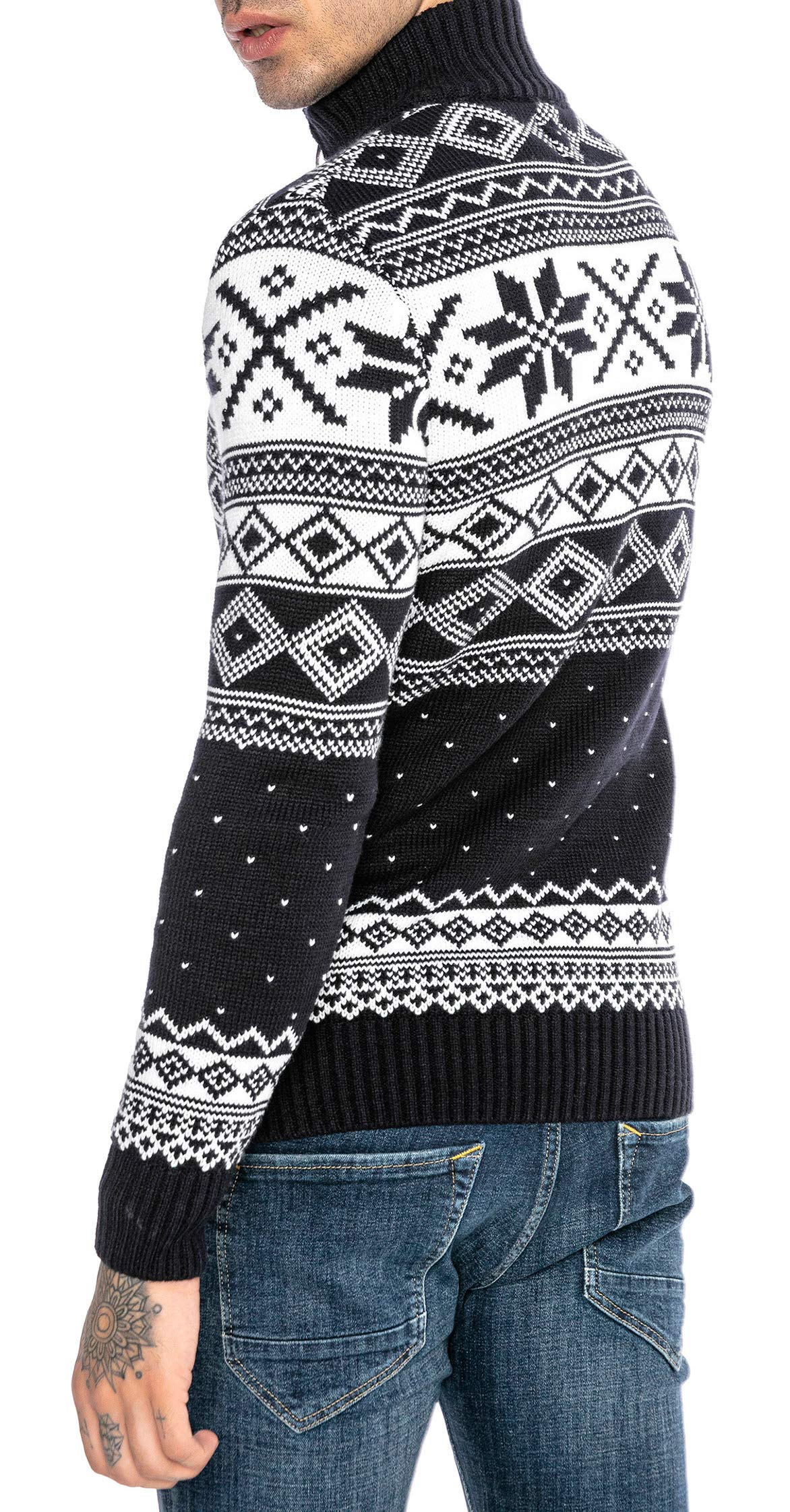 redbridge-m3121-norweger-pullover-herren-blau-l-stehkragen image 4