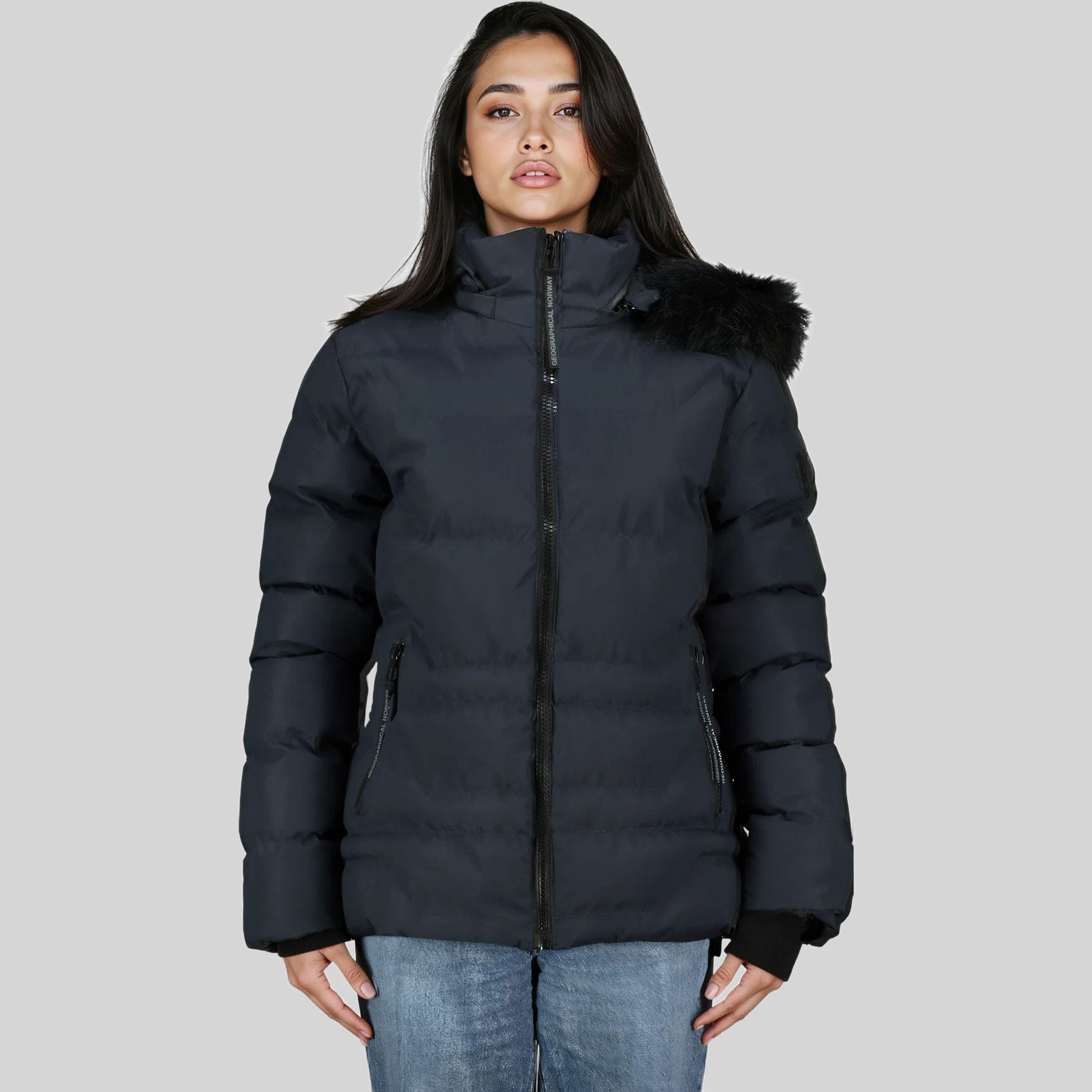 geographical-norway-bianca-damen-parka-beige-kurz-mit-fellkapuze image 5