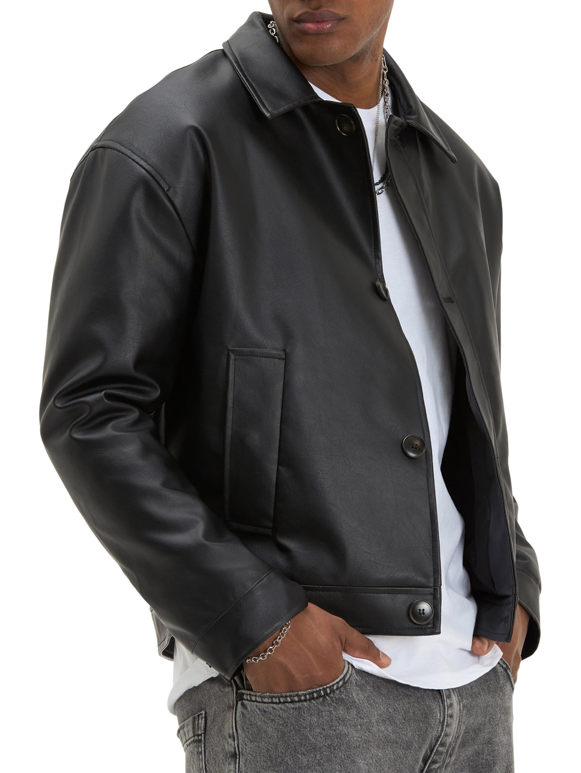 redbridge-kunstlederjacke-herren-oversized-knopf-schwarz-xl image 6